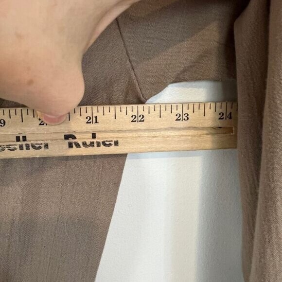 Handmade Womens Large Taupe Grey Long Sleeve Embellished Jewel Neckline Jumpsuit - Picture 7 of 11